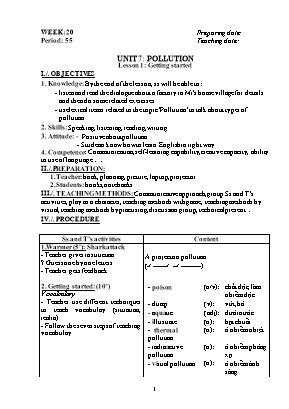 Giáo án Tiếng Anh Lớp 8 - Tiết 55+56+57